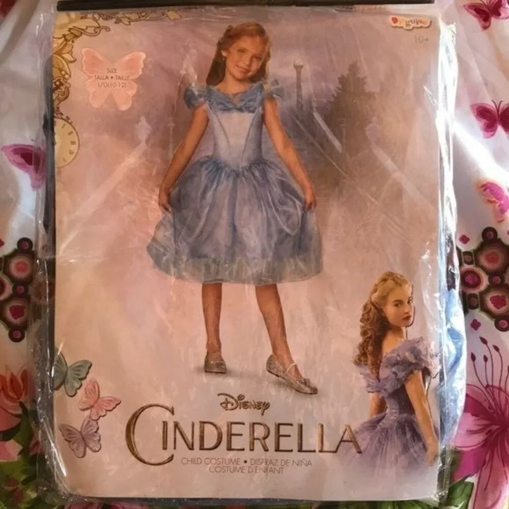 Disney’s Cinderella Short Dress Blue Princess Dress Girls NWT Costume - Picture 3 of 11